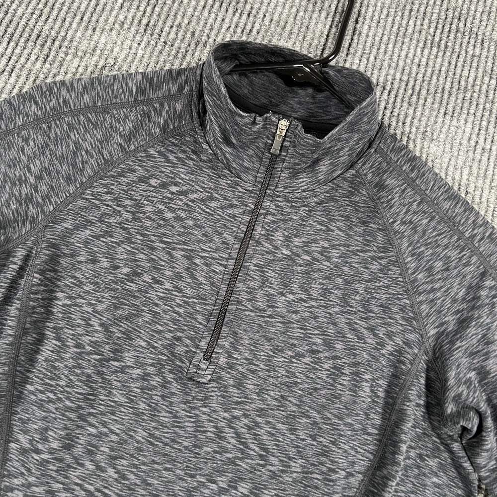 REI Quarter Zip Pullover Womens Small Gray Thumbholes Base Layer Hiking Made USA